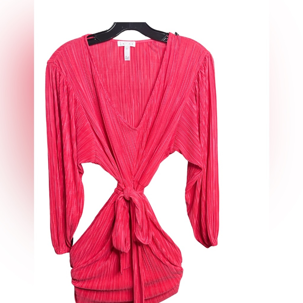 Softly Pleated Thigh High Belted Dress Leith